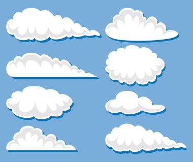 beyaz bulutlar kümesi