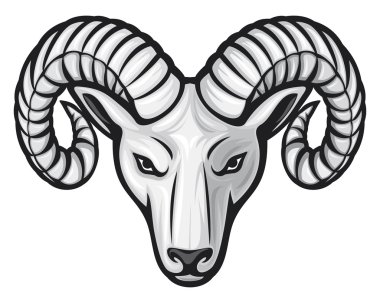 Head of the ram clipart