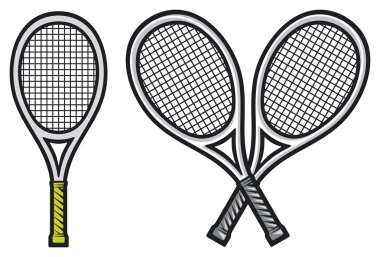 Tennis raquets clipart