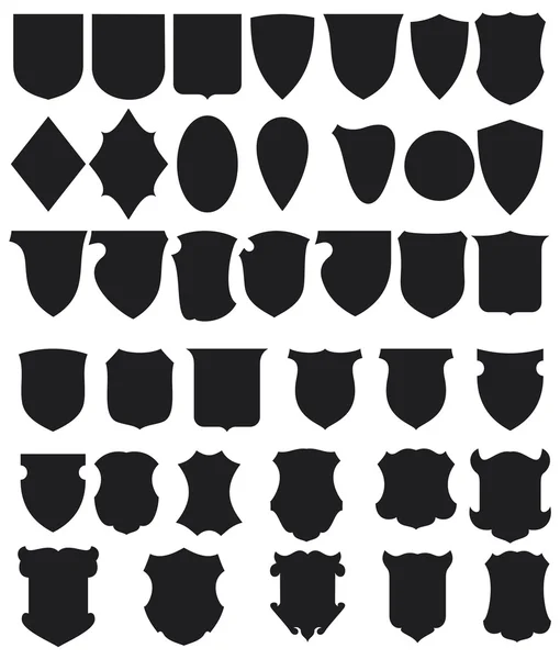 Набор чёрных этикеток — стоковый вектор