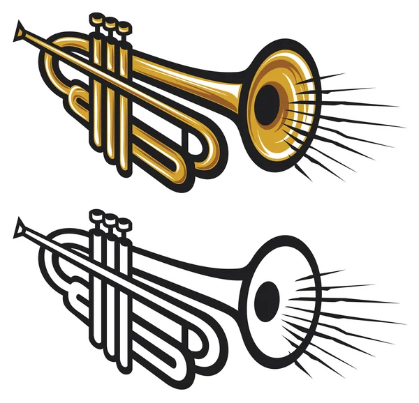 Trompetas — Vector de stock