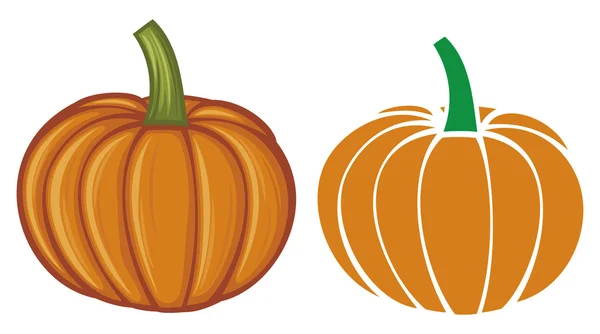 Vector two pumpkins — Stock Vector