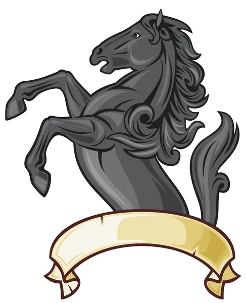 Vintage emblem med häst — Stock vektor