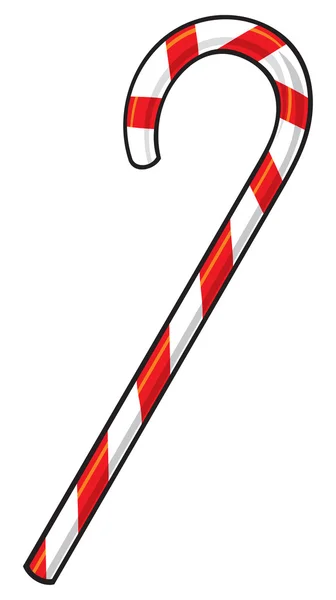 糖果手杖上白色隔离 — 图库矢量图片
