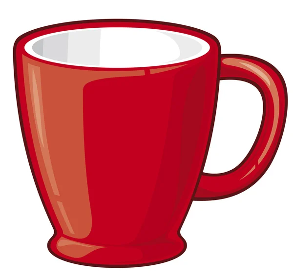 Tasse rouge isolée — Image vectorielle