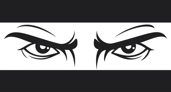 Angry eyes dessin — Image vectorielle