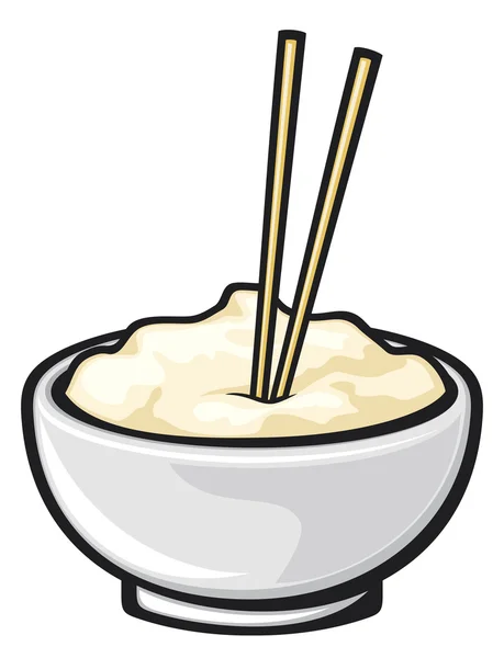 Nourriture chinoise et baguettes — Image vectorielle