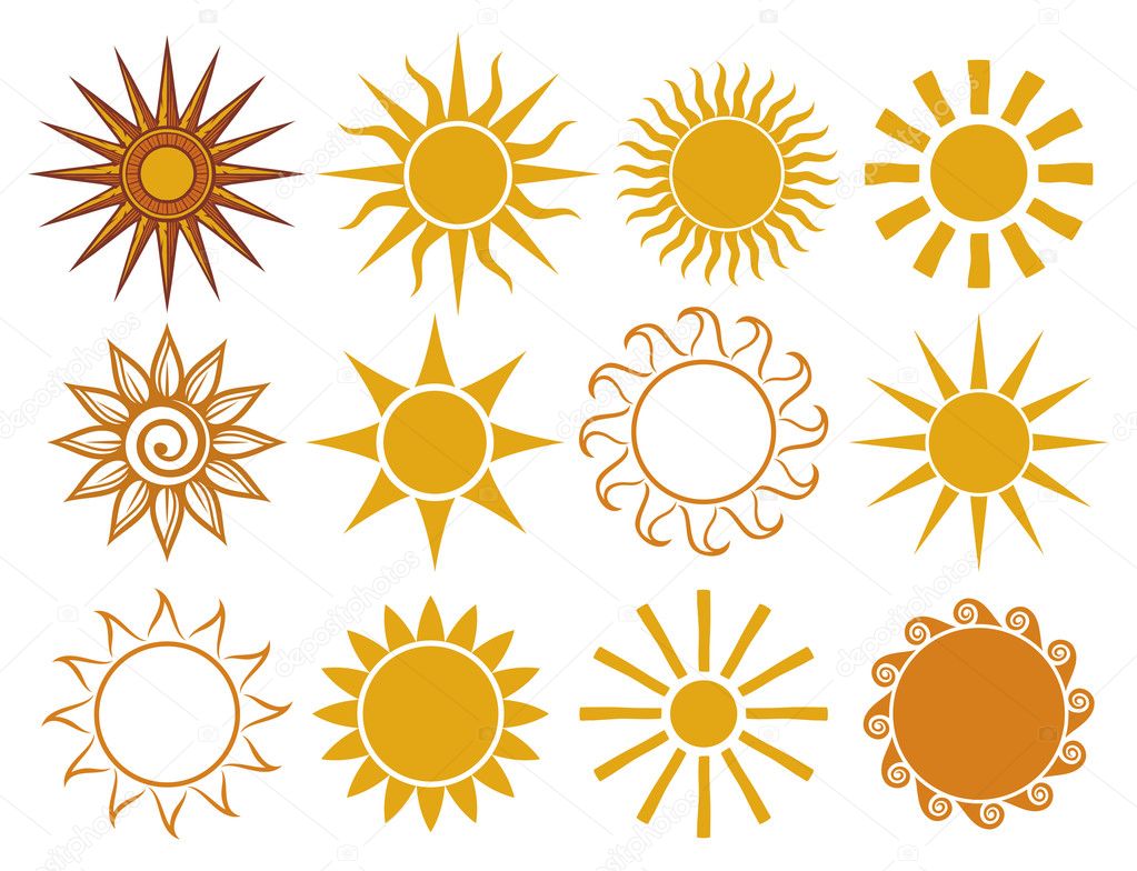 太陽アイコンストックベクター ロイヤリティフリー太陽アイコンイラスト Depositphotos