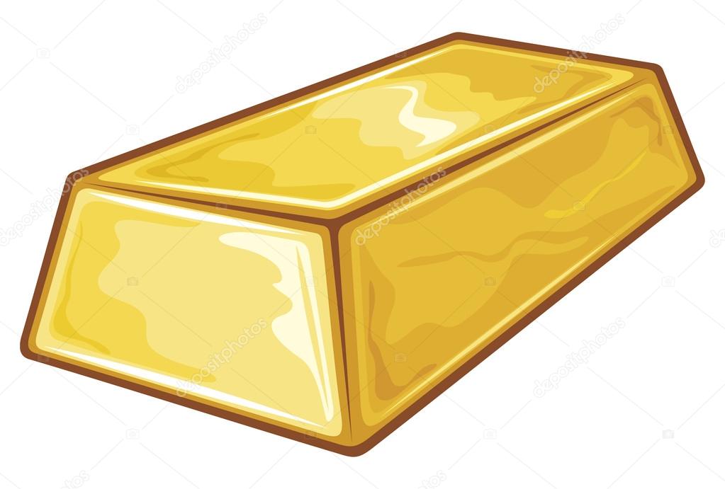 Vector illustration of gold brick — Stock Vector © Tribaliumivanka
