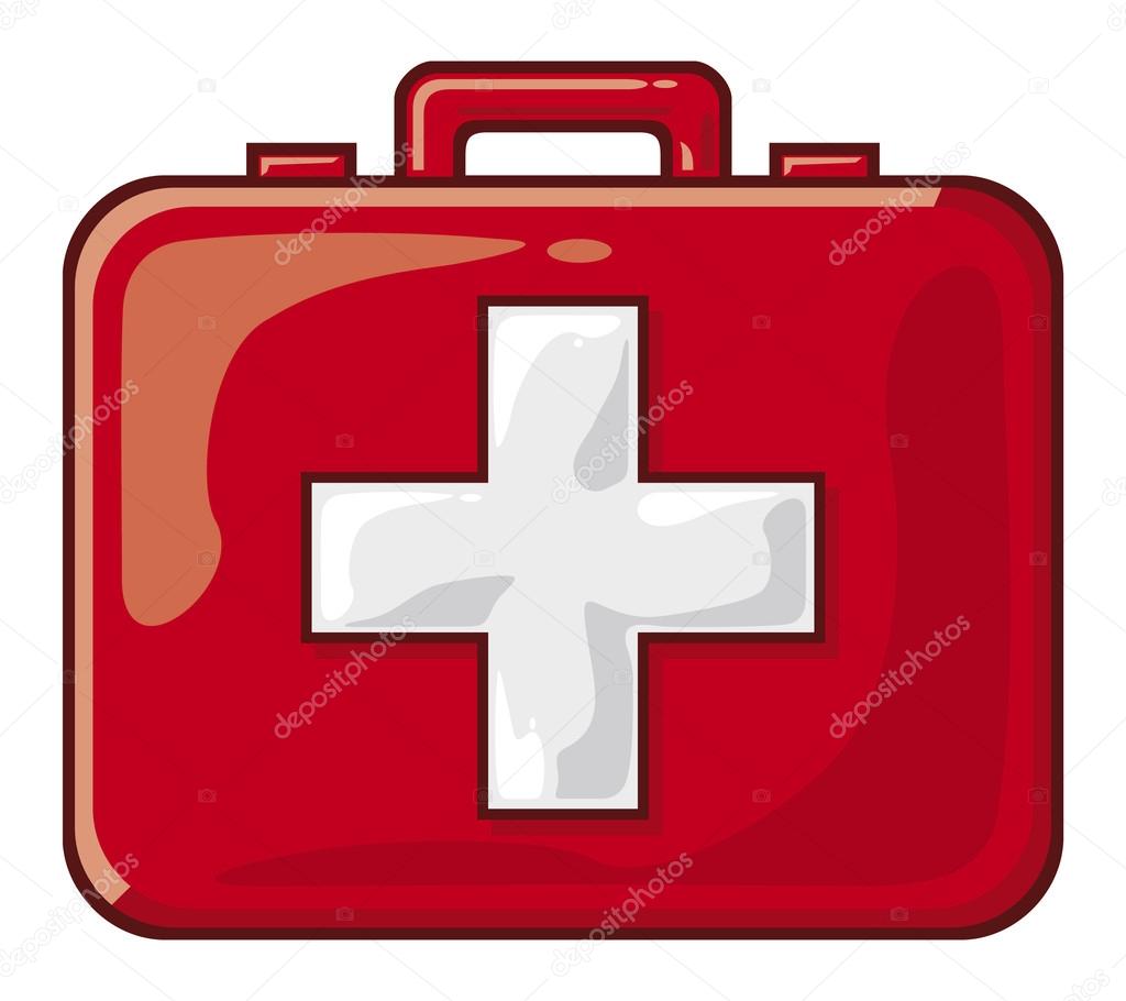 First aid kit isolated