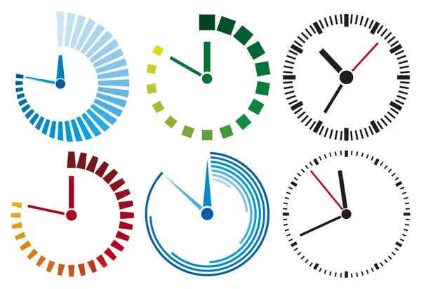 Uhr-Symbole — Stockvektor