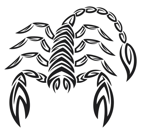 Scorpione zodiacale tatuaggio — Vettoriale Stock