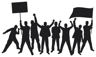 Öfkeli (bir grup protesto, protesto, man holding bayrak, şeffaf tutan adam, asistan, protesto adam, gösteriler, protesto protesto lots,