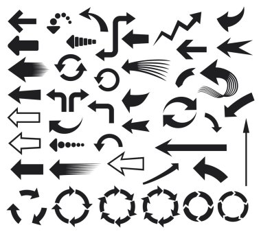 Arrows icons (arrows icons set) clipart
