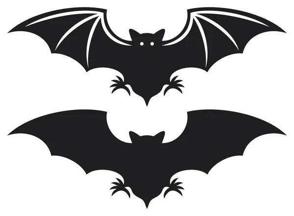 Silhouette of bat (flight of a bat) — Stock Vector
