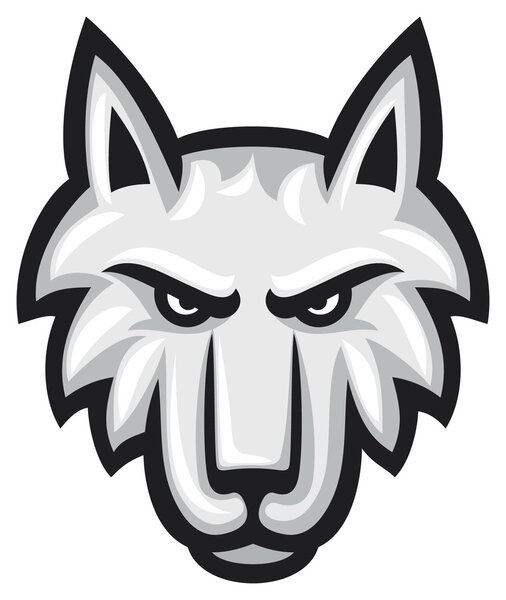 Vector illustration of wolf face