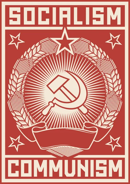 Socialisme - communisme poster — Stockvector