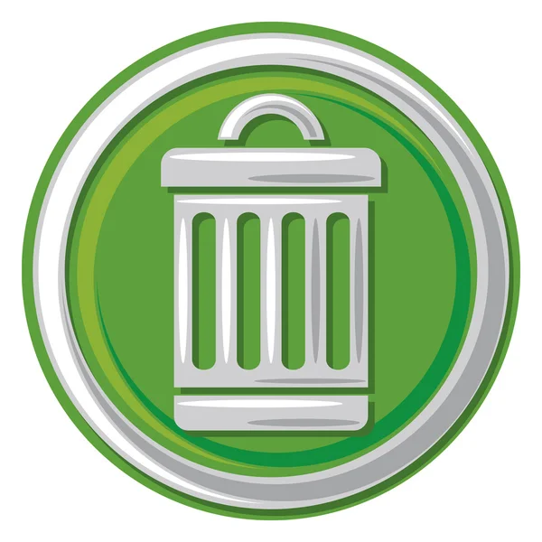Ícone de lata de lixo (lixo, botão de lixeira, símbolo de lata de lixo ) — Vetor de Stock