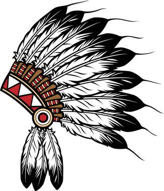 Native american indian chief headdress clipart