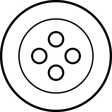 Beyaz dikiş düğme