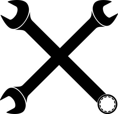 Crossed wrenches clipart