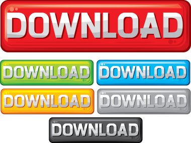 Download düğmeleri (download simgesi, vektör web download simgesi)