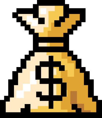 Dolar işaretli para çantası.