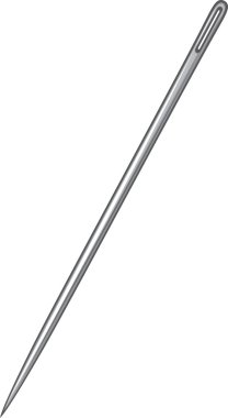 Sewing needle (needle for sewing, metal sewing needle with eyelet and ) clipart
