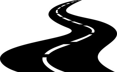 dolambaçlı yol vektör çizim