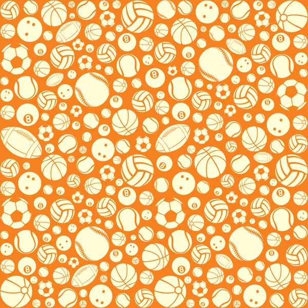 Balles de sport motif sans couture — Image vectorielle