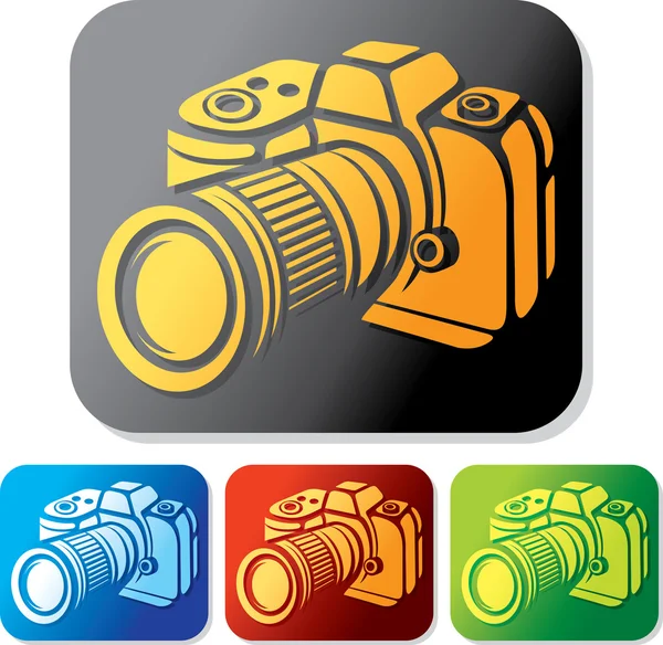 Camera pictogram ingesteld — Stockvector