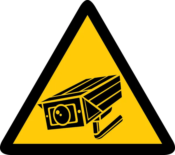 Simboluri triunghiulare CCTV — Vector de stoc