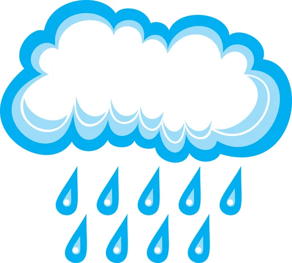 Nube y lluvia — Vector de stock