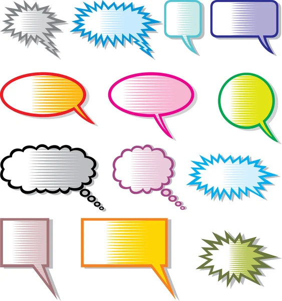 Speech bubbles (comic speech bubbles) — Stock Vector