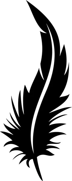 Feather silhouette — Stock Vector