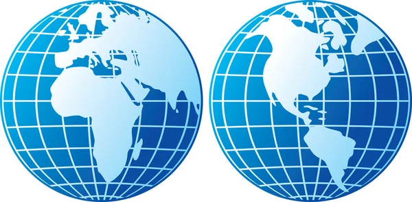 Icône Globe (globes montrant la terre avec tous les continents, globe mondial ) — Image vectorielle