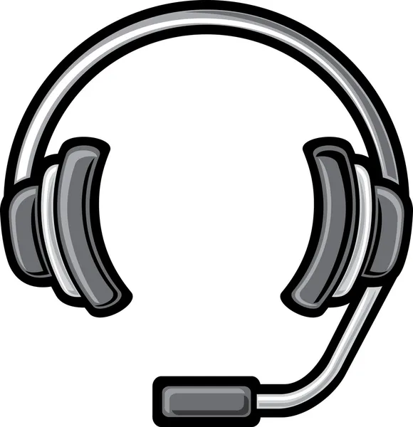 Headset do call center — Vetor de Stock