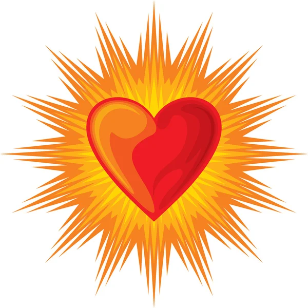 Heart shining — Stock Vector