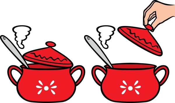 Hogar olla de cocina — Vector de stock