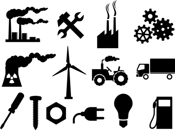 Industry icons collection — Stock Vector