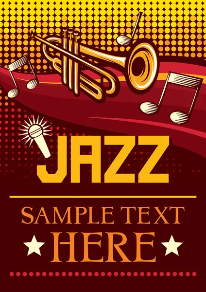 Jazz poster (jazz party poster, das konzertplakat) — Stockvektor