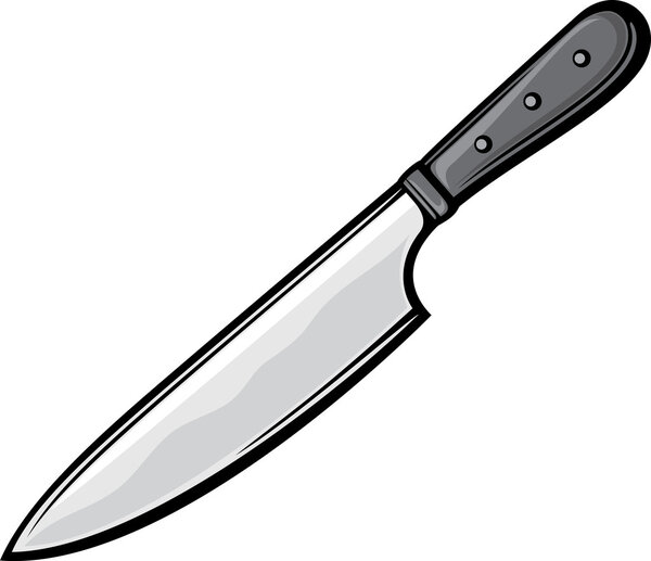 Kitchen knife (steel kitchen chef's knife, metal knife)