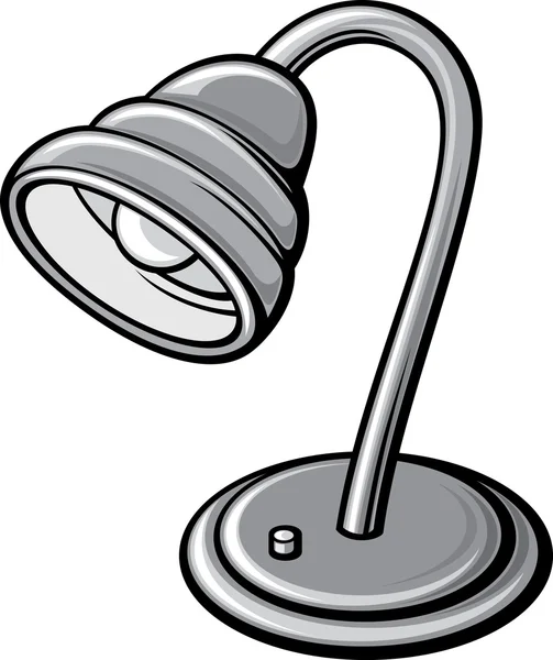 銀デスク ランプ (レトロな電気ランプ) — ストックベクタ
