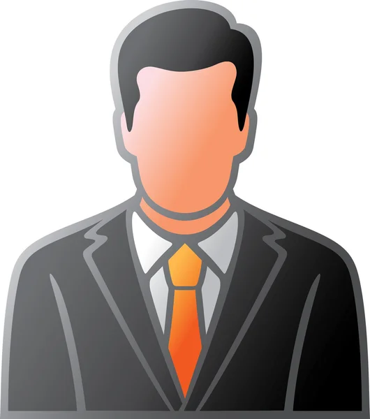 Ikona użytkownika człowieka w garniturze — Wektor stockowy