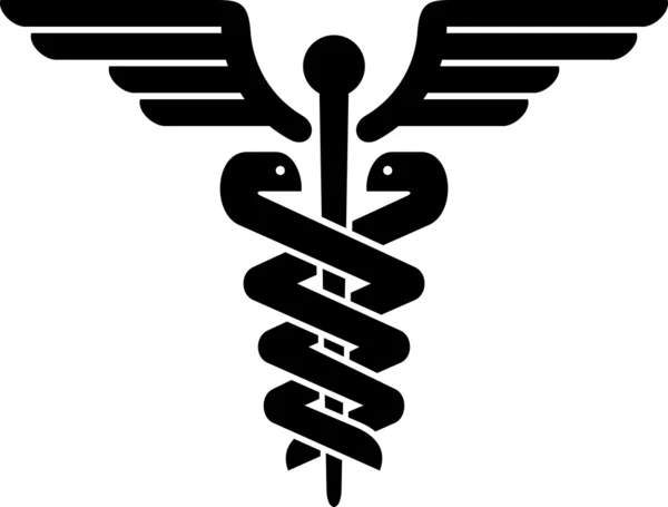 Símbolo médico de Caduceus — Vetor de Stock