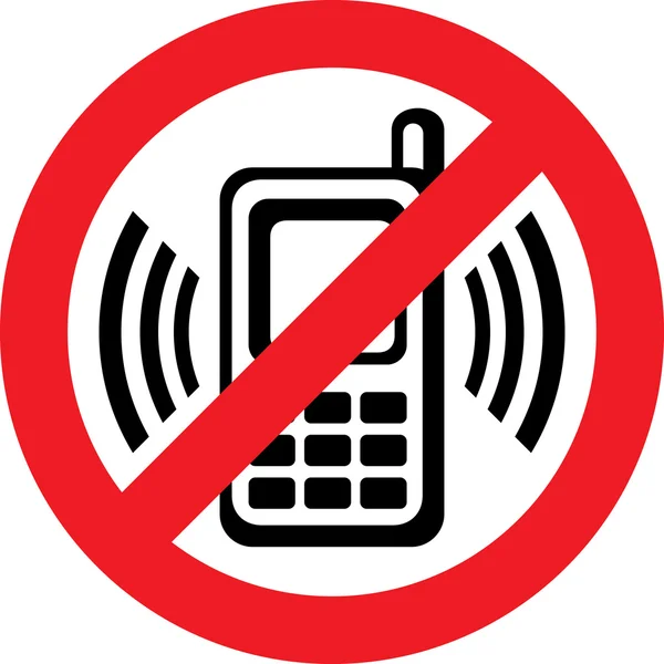 ベクトルなし携帯電話のサイン — ストックベクタ