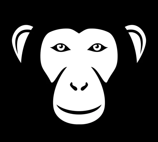 Monkey head (ape head, monkey face) — Stock Vector
