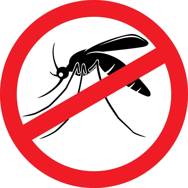 Arrêter signe de moustique — Image vectorielle