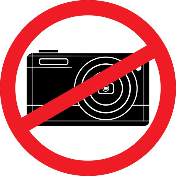 Ingen fotografering tegn (ingen kamera symbol ) – Stock-vektor