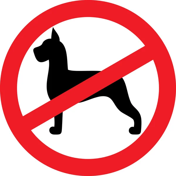 Nem kutyák jel nem kutyák vagy a kedvtelésből tartott állatok — Stock Vector